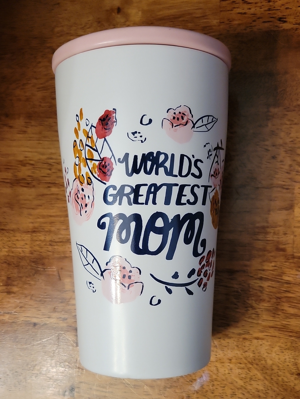 Opalhouse Pink, Navy & Cream Floral 'World's Greatest Mom' Tumbler